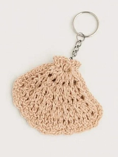 Вязаный брелок, обвес на сумку DARI DARI «Ракушка», бежевый, 7 см