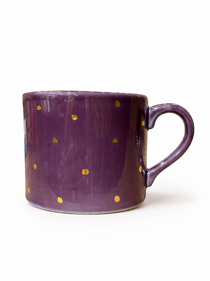 Кружка ручной работы NF ceramics «Я просто очень тебя люблю», фиолетовая, керамика, 500 мл, фото 2.