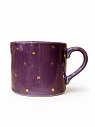 Кружка ручной работы NF ceramics «Я просто очень тебя люблю», фиолетовая, керамика, 500 мл, превью фото 2