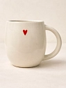 Кружка ручной работы НАДО ЖЕ с подвеской сердечком и росписью «Ёжики», белая, керамика, 300 мл, превью фото 4
