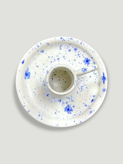 Подсвечник ручной работы Йеллоускуп «Кружка», белый, керамика, фото 4.