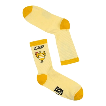 Носки «Петушар», р-р 35-40, жёлтый, фото 2.
