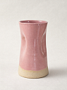 Мятый стакан ручной работы розовый, керамика, 200 мл, превью фото 3