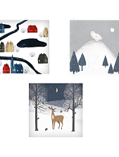 Набор квадратных сканди открыток №3, 3 шт.