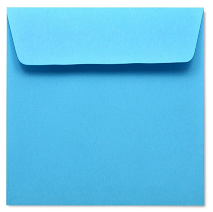 Конверт голубой квадратный 16 × 16 см, фото 1.