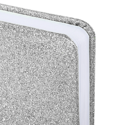 Ежедневник датированный 2026 BRAUBERG «Sparkle», серебристый, А5, фото 3.