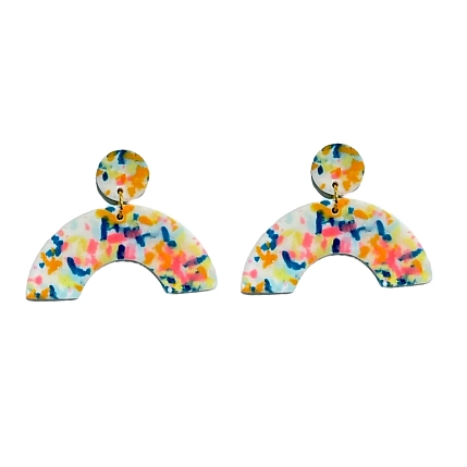 Серьги арки, полимерная глина, фото 1.