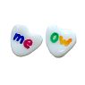 Серёжки-гвоздики «Meow», полимерная глина, белые, превью фото 1