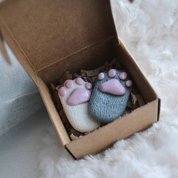 Брошь Радость Рядом «Лапка», белая, фото 5.