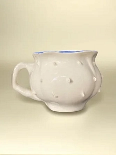 Кружка с шипами Быкова керамика «Цветок синий», 350 мл, керамика