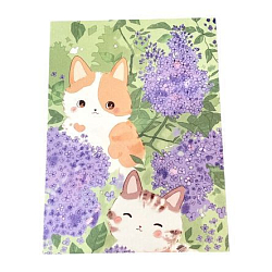 Открытка «Котята в цветах сирени», А6