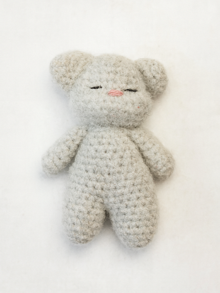 Игрушка ручной работы «Котёнок» плюшевый, серый, фото 2.