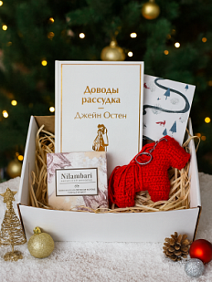 Подарочный набор на Новый год с книгой «Доводы рассудка», брелком и шоколадом