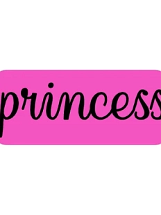 3D Стикер на телефон «Princess», объёмный, розовый