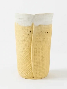 Стакан ручной работы «Вафельный», бежевый, керамика, 300 мл