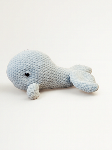 Игрушка ручной работы «Кит» плюшевый, голубой