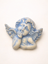 Брошь ручной работы Ангел, голубая, керамика, превью фото 1
