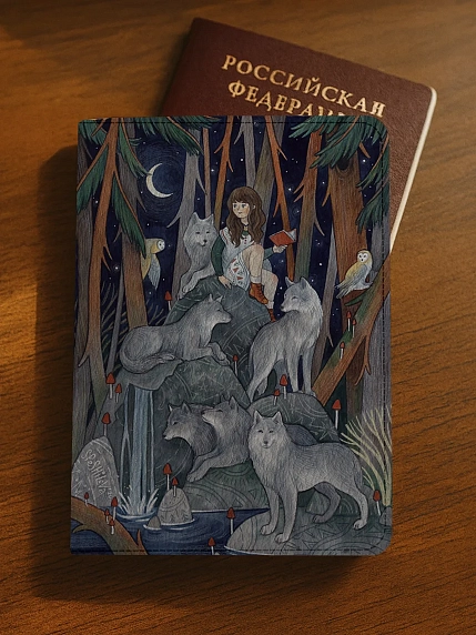 Обложка на паспорт «Волки», Спешилова Анна, фото 3.
