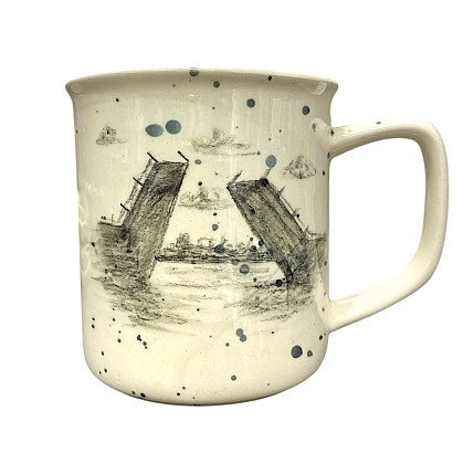 Кружка ручной работы Верба керамика цилиндр «Хочу я жить...», керамика, 500 мл, фото 1.