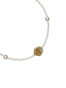 Чокер ручной работы с подвеской ‭«Коричневый цветок»