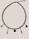 Чокер из тёмного гематита с подвесками «Цветочки» Migette, превью фото 2