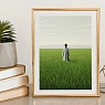 Постер интерьерный DARI DARI «Девушка в зеленом поле», А4, превью фото 2