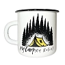Эмалированная кружка Магтрэп «My camp - my rules», белая, 400 мл, превью фото 1