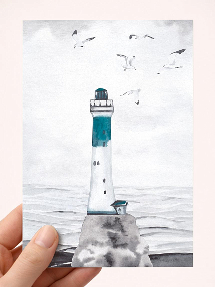 Открытка DARI DARI «Зеленый маяк», А6, фото 1.