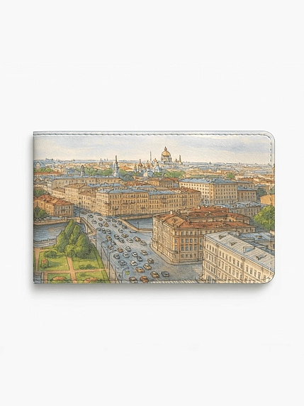 Обложка на студенческий билет DARI DARI «Панорама Питера», экокожа, фото 1.