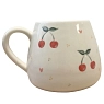 Кружка ручной работы Slowday Ceramics с вишнями и сердечками, полуфарфор, 250 мл, превью фото 1