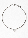 Чокер с сердечком, гематит, горный хрусталь, превью фото 2