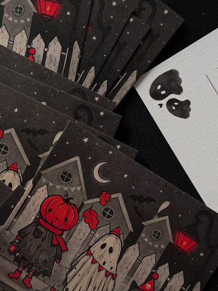 Открытка Лемниската «Ужасающая тройка», 10 х 10 см, фото 2.