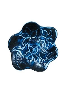 Тарелка фигурная ручной работы «Лилии», керамика, 20 см