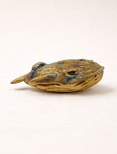 Статуэтка интерьерная ручной работы Керам_По «Кит», желто-зеленая, 6 см