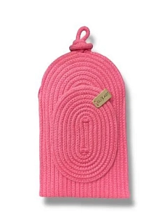 Сумка для телефона с карманом, розовая