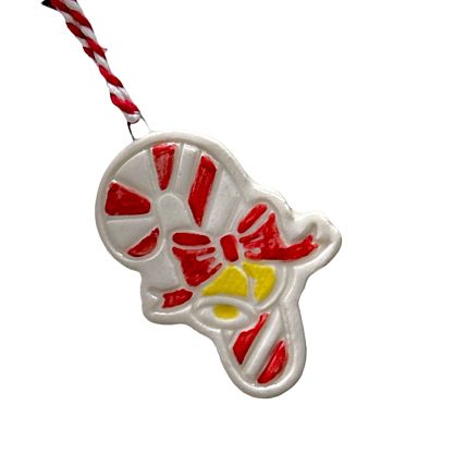 Игрушка на ёлку «Леденец», керамика, фото 3.