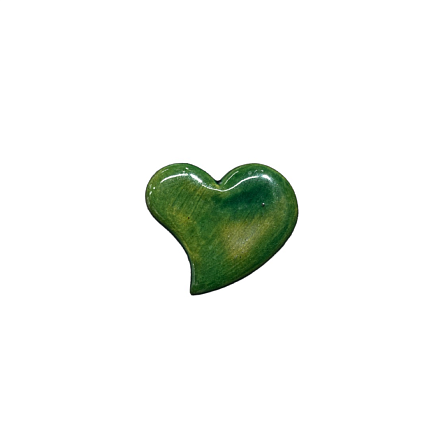 Брошь из керамики «Green Heart», фото 1.