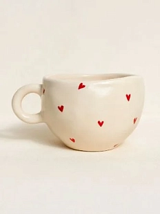 Кружка ручной работы Керамур «Сердечки», керамика, 180 мл