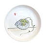 Тарелка ручной работы НАДО ЖЕ Котик с клубочком, керамика, 13-14 см, превью фото 1