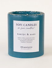 Соевая свеча «Камушки» в гипсовом стакане c ароматом кактуса и алоэ