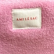 Косметичка ручной работы АМИ (Ami lé sac) «Moyen» с жёлтой молнией, розовая, махровая, превью фото 2