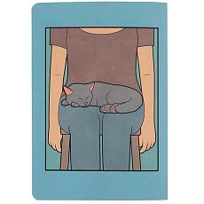 Блокнот с кошкой Barking Store Gudim «Cat», А5, 40 листов, голубой