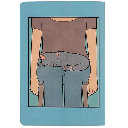 Блокнот с кошкой Barking Store Gudim «Cat», А5, 40 листов, голубой, фото 1.