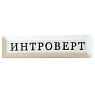 Значок ручной работы Искусство интроверта с надписью «Интроверт», керамика, превью фото 1