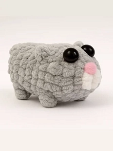 Плюшевый брелок «Хомяк», серый