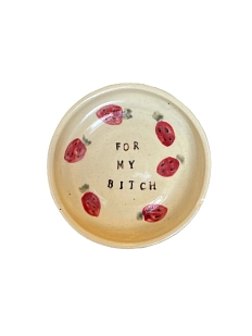 Тарелка ручной работы For My B*tch, керамика, 13 см