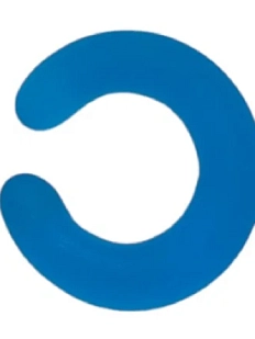 Кафф Лампджой матовый, стекло, ярко-синий