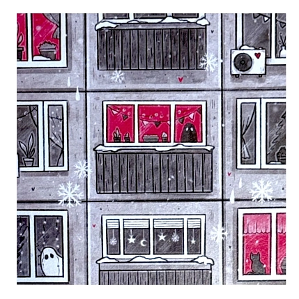 Открытка Лемниската «Панелька», 10 х 10 см, фото 1.