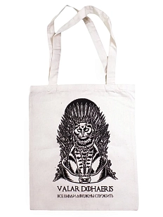 Сумка шоппер Barking Store «Все люди должны служить», белый