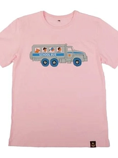 Футболка Barking store «Скулбас», S муж., розовый